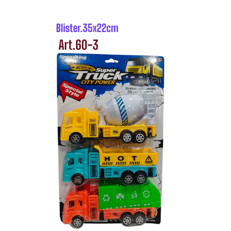 CAMION X 3 EN BLISTER