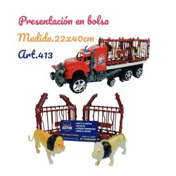 CAMION CON LEONES EN BOLSA
