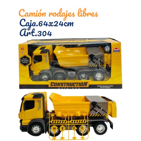 CAMION VOLCADOR EN CAJA C/SEÑALES