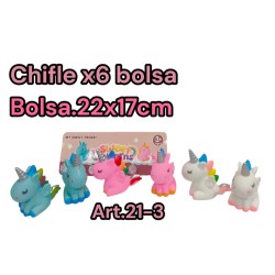 CHIFLE UNICORNIO X 6