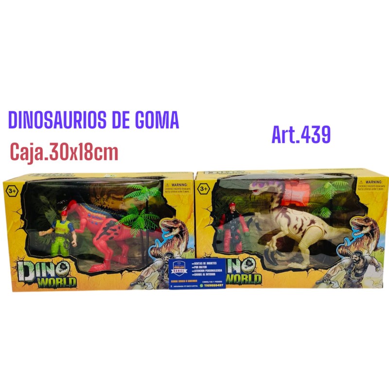 DINO C/ MUÑECO DE GOMA