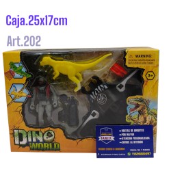 DINO C/ SOLDADO EN CAJA