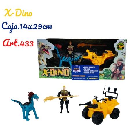 DINOSAURIO CON CUATRICICLO
