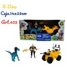 DINOSAURIO CON CUATRICICLO
