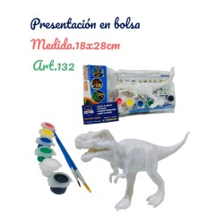 DINOSAURIO EN BOLSA PARA PINTAR