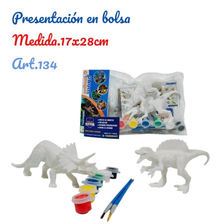 DINOSAURIO X2 BOLSA PARA PINTAR
