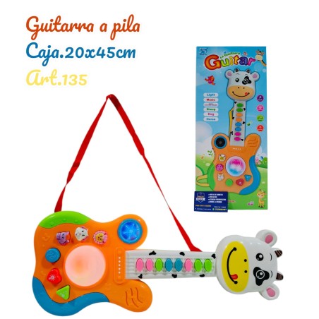 GUITARRA VACA A PILA EN CAJA