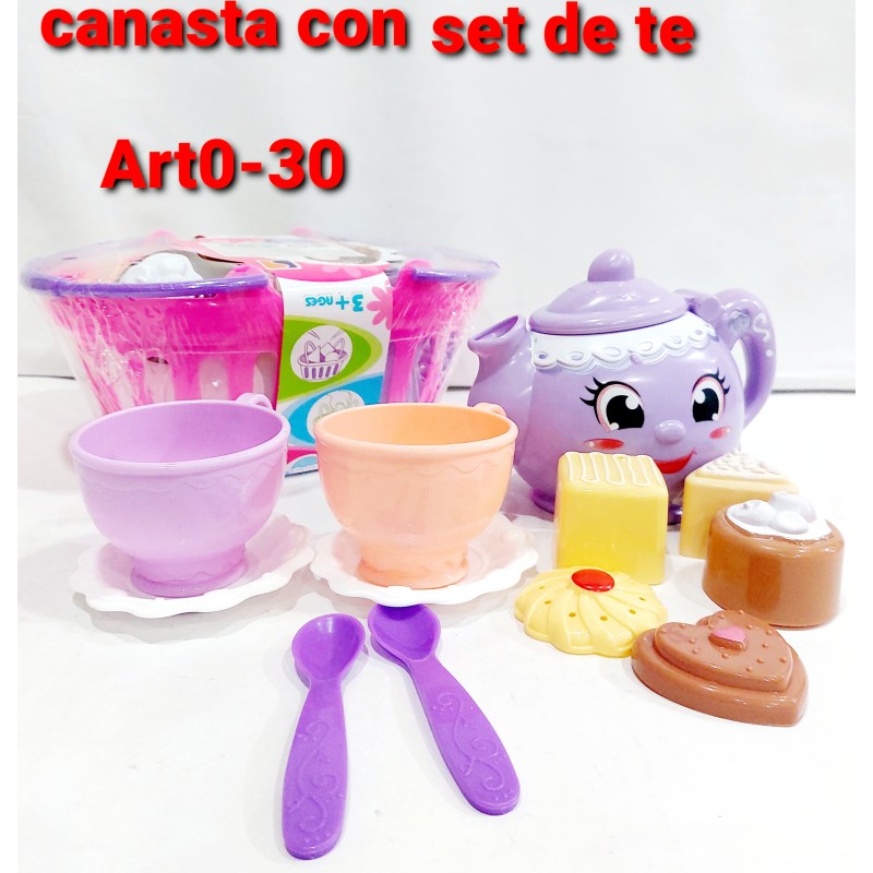 JUEGO DE TETERA EN CANASTO
