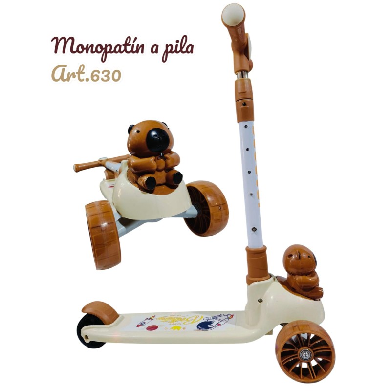 MONOPATIN CAPIBARA CON LUZ Y SONIDO