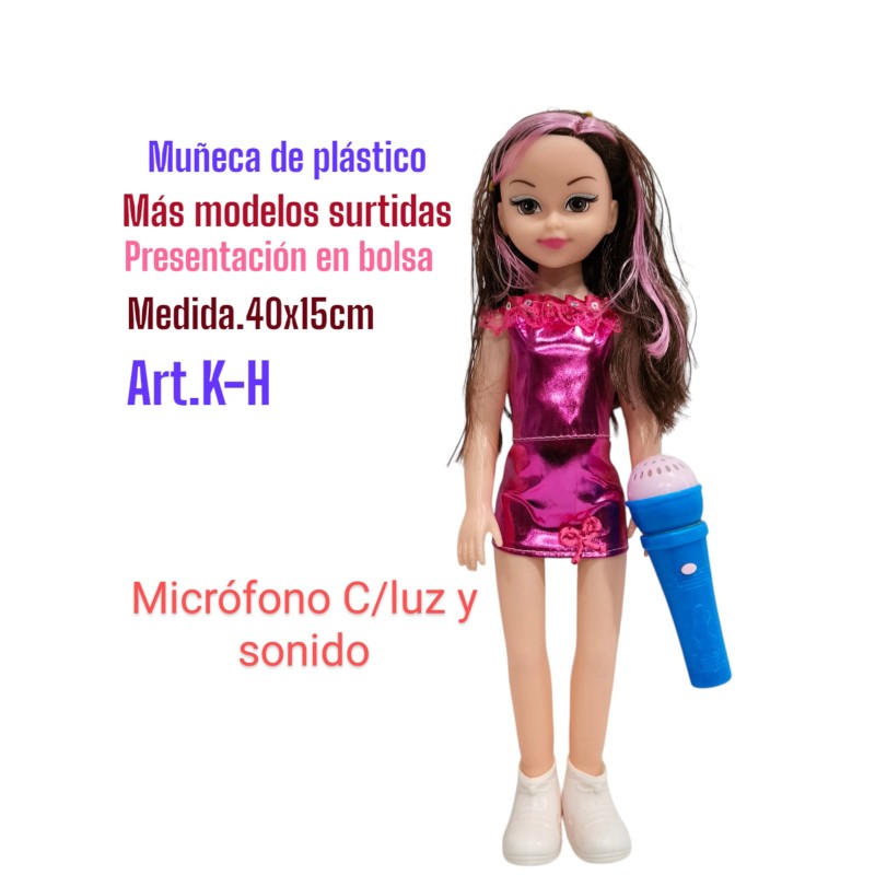 MUÑECA EN BOLSA C/SONIDO MICROFONO