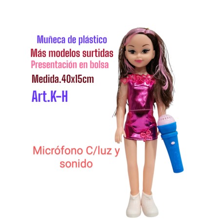 MUÑECA EN BOLSA C/SONIDO MICROFONO