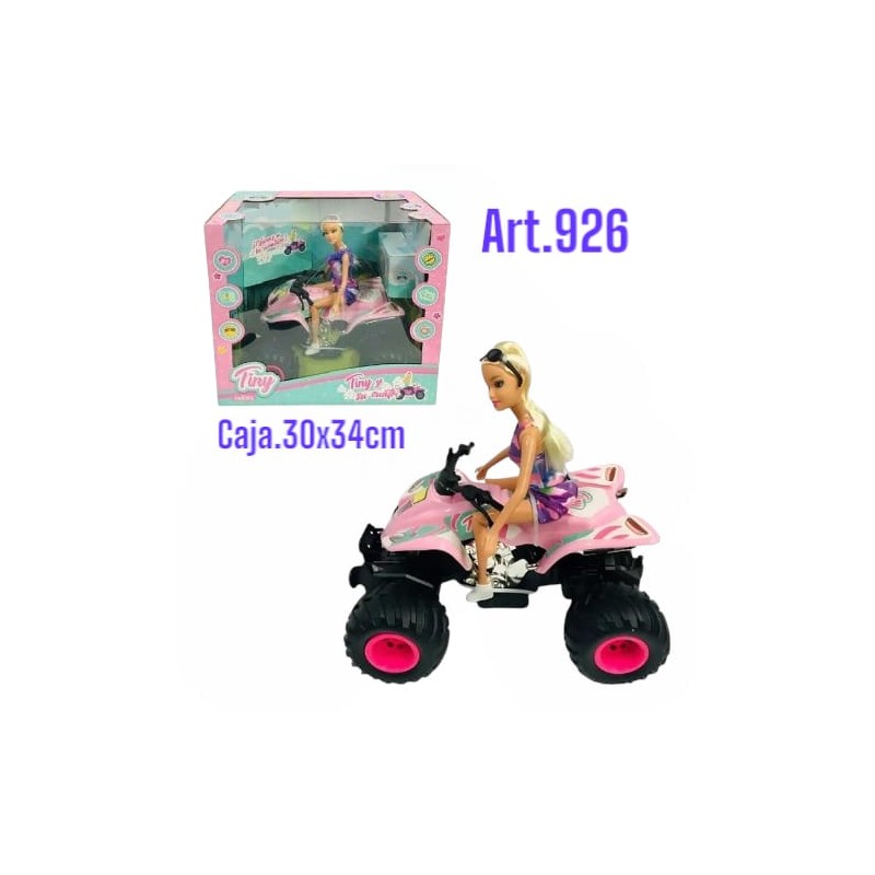 MUÑECA TINY CON SU CUATRICICLO