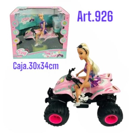 MUÑECA TINY CON SU CUATRICICLO