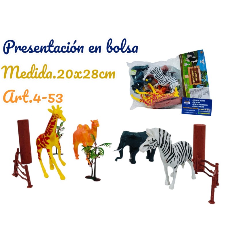 ANIMAL SELVA DE GOMA X4 EN BOLSA